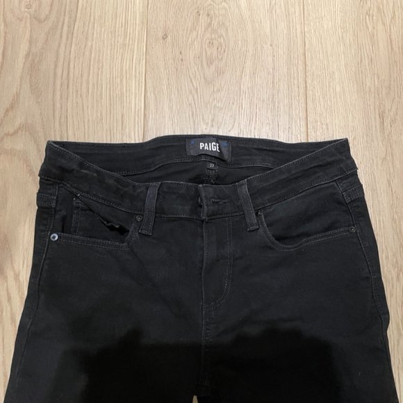PAIGE Sloane Slight Bootcut in Black/Caviar Size 27 - Picture 4 of 9